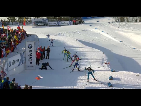 Видео: Суперфиниш Пидгрушной! Чм 2017 Хохфильцен. Женская естафета.