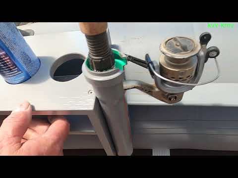 Видео: Тюнинговый обвес лодки ПВХ Хантер 360. Столик под эхолот, держатель удилищ.