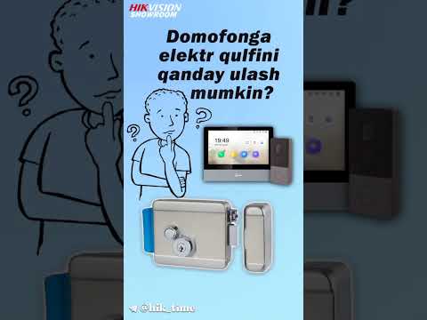 Видео: Qanday qilib domofon uchun elektron-mexanik quluf ulash... Как подключить замок для домофона...