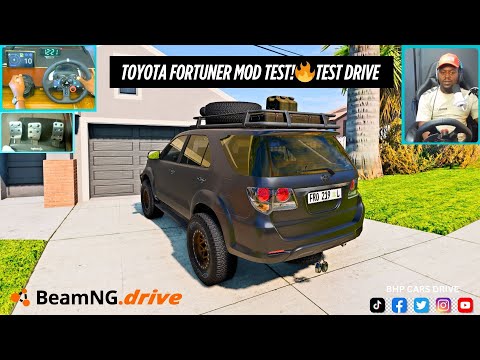 Видео: Тестирование Toyota Fortuner Mod в BeamNG с Logitech G29 | Реалистичная физика вождения внедорожника