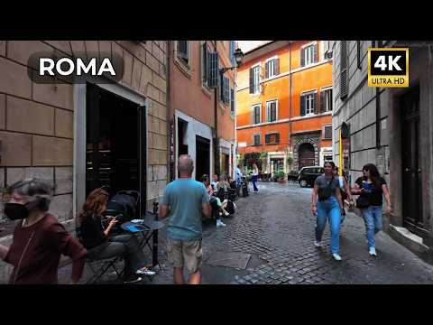 Видео: Пешая экскурсия по Риму – Потрясающая прогулка в сентябре | 4K