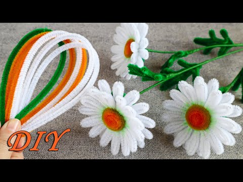 Видео: УДИВИТЕЛЬНО ПРОСТО!🌼РОМАШКА из синельной проволоки/Chamomile Pipe Cleaners DIY