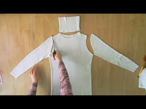 Видео: Свитер может измениться вот так/Ваши плечи кажутся слишком узкими  Как реформировать вязание