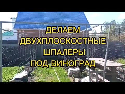 Видео: ДВУХПЛОСКОСТНАЯ ШПАЛЕРА ПОД ВИНОГРАД. ВЫСОКИЕ ГРЯДКИ.