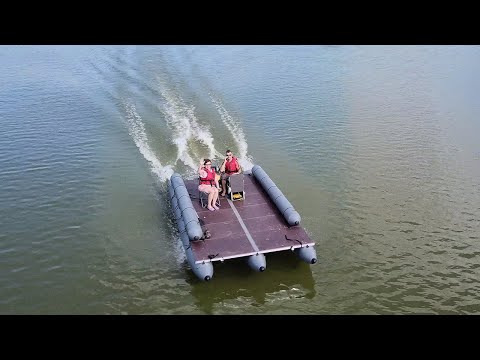 Видео: Надувной тримаран Мастеркат Т60-50-260. Сборка.
