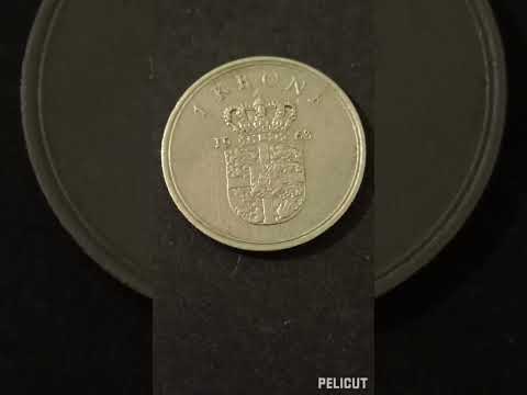 Видео: Монета Королевства Дания 1 крона 1963 г. 1 KRONE ,1960 - 1972. DANMARK.