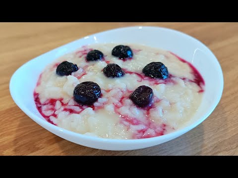 Видео: РИСОВАЯ КАША с миндальным молоком и черникой