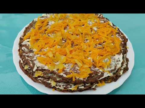 Видео: Печёночный торт. Самый вкусный рецепт. Нежный и сытный. 