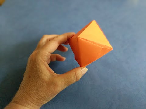 Видео: Как сделать октаэдр из бумаги оригами | How to make Octahedron origami