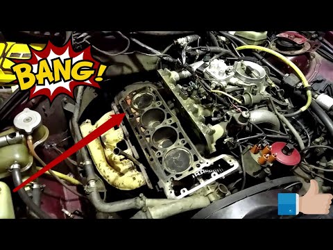 Видео: Mercedes W201 Пробило прокладку головы Снимаем
