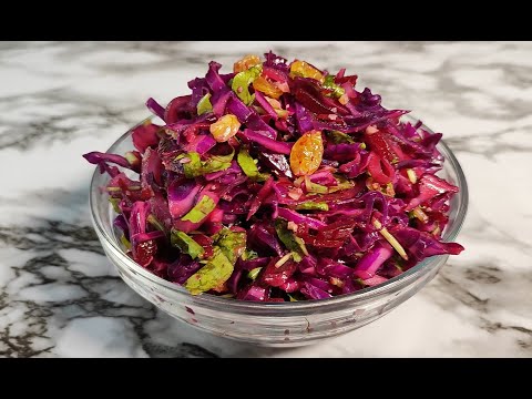 Видео: Салат из фиолетовой капусты.