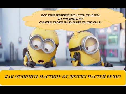 Видео: ОТЛИЧИЕ ЧАСТИЦЫ ОТ СОЮЗА И НАРЕЧИЯ | ОМОНИМИЯ ЧАСТЕЙ РЕЧИ