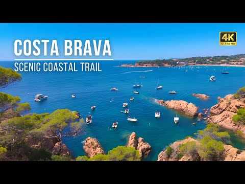 Видео: Прогулка по пляжу Коста-Брава 🌊 Сант-Фелиу-де-Гишольс, Испания | 4K Тур