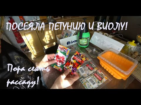 Видео: Во саду ли в огороде Выпуск 1 Посеяла ПЕТУНИЮ и ВИОЛУ Пора сеять рассаду!_21.02.2023