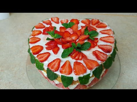 Видео: Домашний ТОРТ🎂 с КЛУБНИКОЙ,🍓 цыганка готовит. Gipsy cuisine.