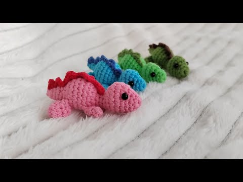 Видео: Динозаврик. Малыш стегозавр. Брелок крючком за 40 минут