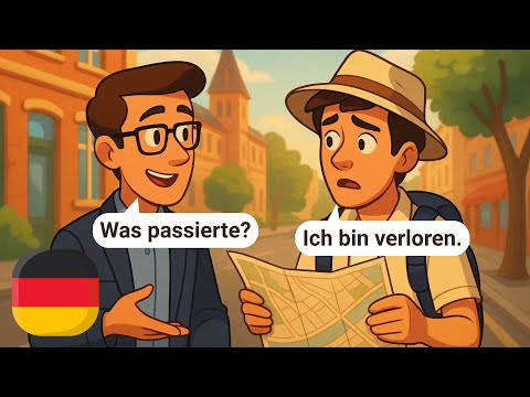 Видео: Изучайте немецкий язык через диалоги |  А1-А2 |  В большом городе