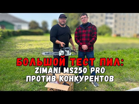 Видео: Бензопила ZimAni MS250 PRO в реальных условиях. Сравнительный тест  STIHL | CHAMPION | Holzfforma.