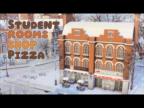 Видео: Пиццерия🍕Студ.комнаты📚Магазин🛒│Строительство│Pizza Student Rooms Shop│SpeedBuild│NO CC [The Sims 4]