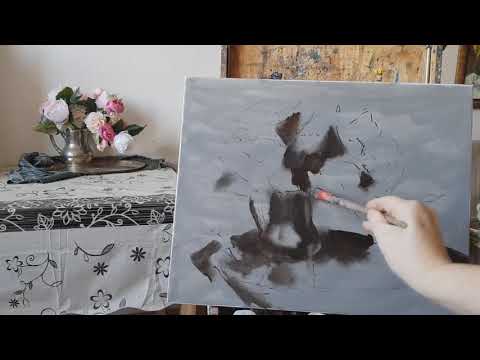 Видео: Пионы. Итальянский метод работы масляными красками