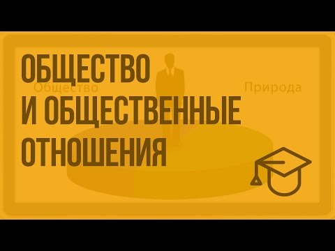 Видео: Общество и общественные отношения. Видеоурок по обществознанию 10 класс