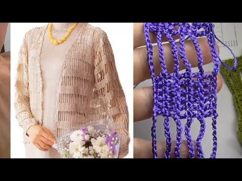 Видео: Модный рваный узор крючком  Поперечное вязание  Очень Очень просто