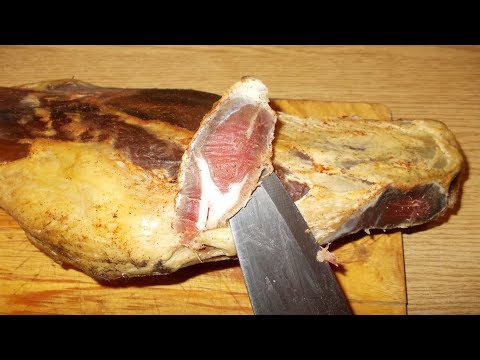 Видео: Сырокопченая баранья нога