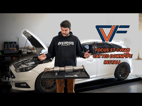 Видео: Как установить Focus ST Downpipe (CVFab Catted Downpipe)