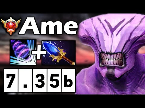 Видео: Аме на Войде 30 ТИРА, через Аганим! - Ame Faceless Void 7.35 DOTA 2