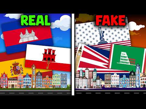 Видео: Настоящие флаги со зданиями или подделка? | Факты о флагах