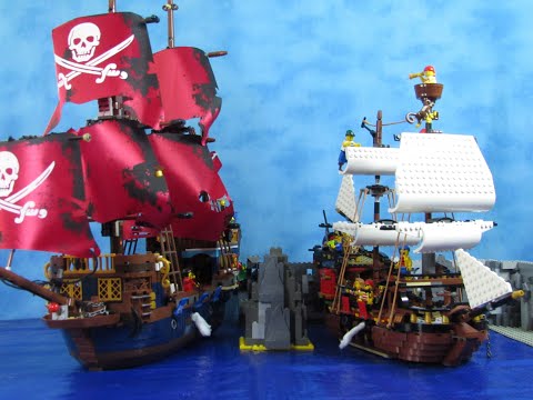 Видео: Битва Оранжевой Бороды за сундук с бриллиантами, часть 3/Lego Pirate Stop Motion