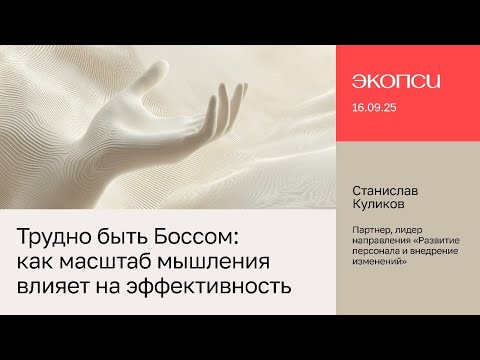 Видео: Трудно быть Боссом: как масштаб мышления влияет на эффективность