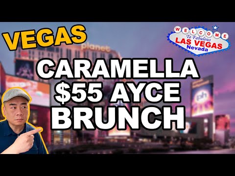 Видео: Выходной бранч AYCE в итальянском ресторане Caramella. 55 долларов в Planet Hollywood. Лас-Вегас.