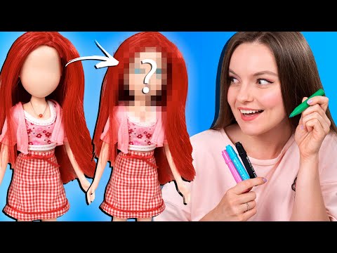Видео: РИСУЮ лицо кукле БЕЗ ЛИЦА 😱 What's Her Facе: обзор и распаковка