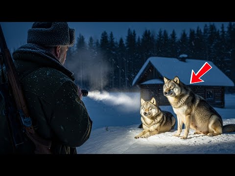 Видео: Охотник спас двух волков в метель: одна была беременна