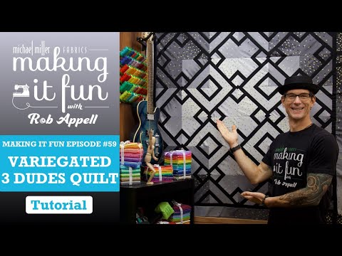 Видео: Разноцветные 3 парня - Michael Miller Fabrics Making it Fun #59