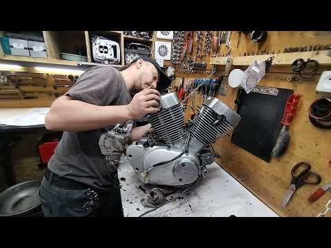 Видео: Yamaha Virago XV 250 сборка мотора ч4