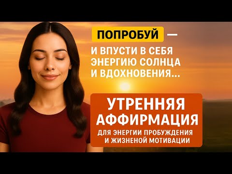 Видео: Утренняя Аффирмация для энергии пробуждения и жизненной мотивации ☀️ + звуки природы для бодрости 🌙✨