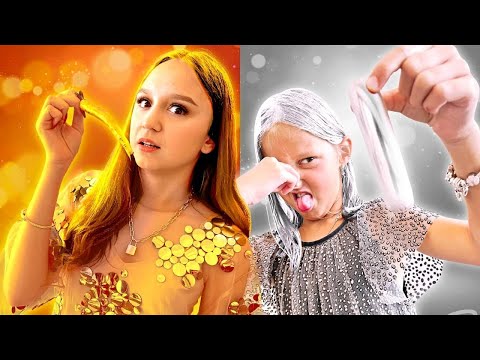 Видео: Предизвикателство ЗЛАТО VS СРЕБРО !! Gold VS Silver Food Challenge