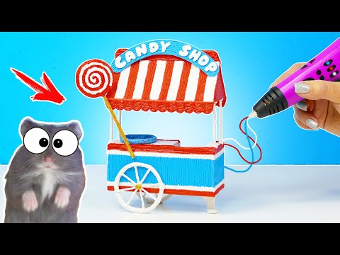 Видео: ДИСНЕЙЛЕНД для ХОМЯКА 🐹 РИСУЮ Магазин с КОНФЕТАМИ | 3D РУЧКА