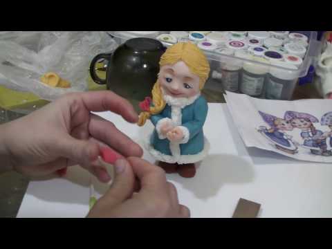 Видео: Снегурочка из сахарной мастики. (Snow Maiden from sugar paste)