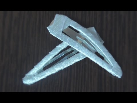 Видео: Оплетение заколки клик-клак атласной лентой.