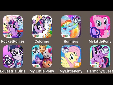 Видео: 1. Карманные пони My Little Pony, 2. Раскраска, 3. Задание гармонии My Little Pony, 4. Мир, 5. Де...