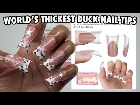 Видео: Пробуем самые расклешенные в мире типсы для ногтей «Утиный» с Amazon | Мягкие гелевые типсы Novo ...