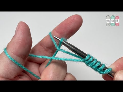 Видео: Набор петель с длинным хвостом по схеме «изнаночная сторона» для начинающих