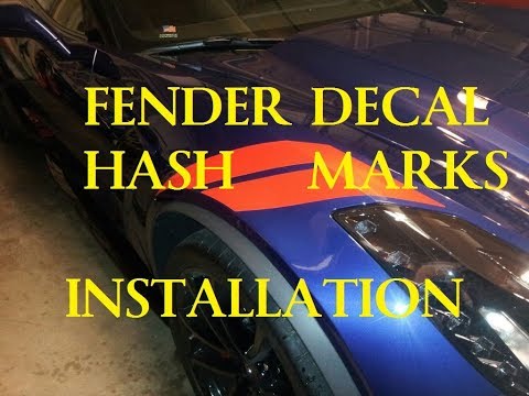 Видео: Установка полосок Hash Mark на крыло Corvette