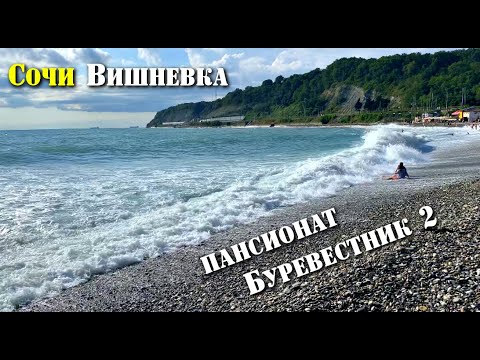 Видео: Сочи 2020 район Вишневка Пансионат Буревестник 2. Чем кормят, обзор территории, дорога к морю, пляж