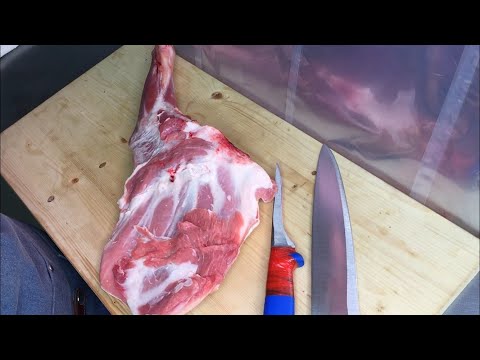 Видео: ЛОПАТКА БАРАНИНЫ // СНИМАЕМ МЯКОТЬ С КОСТИ // ОБВАЛКА МЯСА