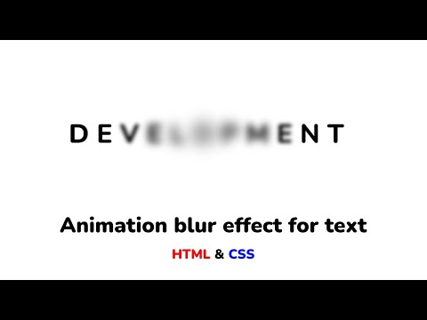 Видео: Анимированный blur эффект для текста HTML & CSS || Animation blur effect for text HTML & CSS