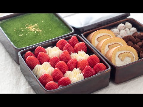 Видео: Японский сладкий пирог с клубникой Осэти, Ролл-пирог | HidaMari Cooking